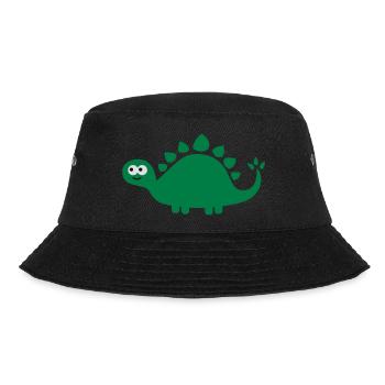 Funny cute dinosaur - Bucket Hat - black - Front - Lela (165cm)