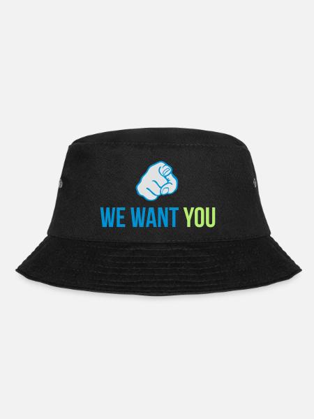 we want you - Bucket Hat - Schwarz