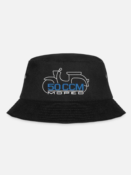 Moped Schwalbe 50 ccm Emblem - Bucket Hat - Schwarz