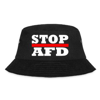 Stop Afd - Bucket Hat - Schwarz - Vorne - Lela (165cm)