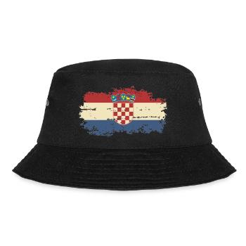 Kroatien Kroatisch Hrvatska Kroaten Kroaten Kroaten - Bucket Hat - Schwarz - Vorne - Lela (165cm)