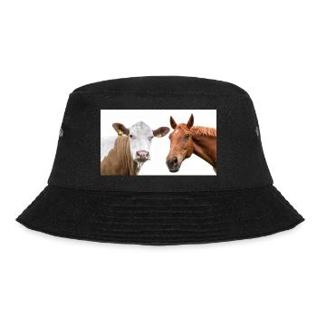 Kuh und Pferd - Bucket Hat - Schwarz - Vorne - Lela (165cm)