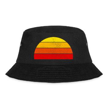 Retro rainbow sunset semicircle - Bucket Hat - black - Front - Lela (165cm)
