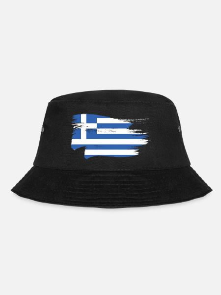 Grèce Drapeau Grec - Bob - noir