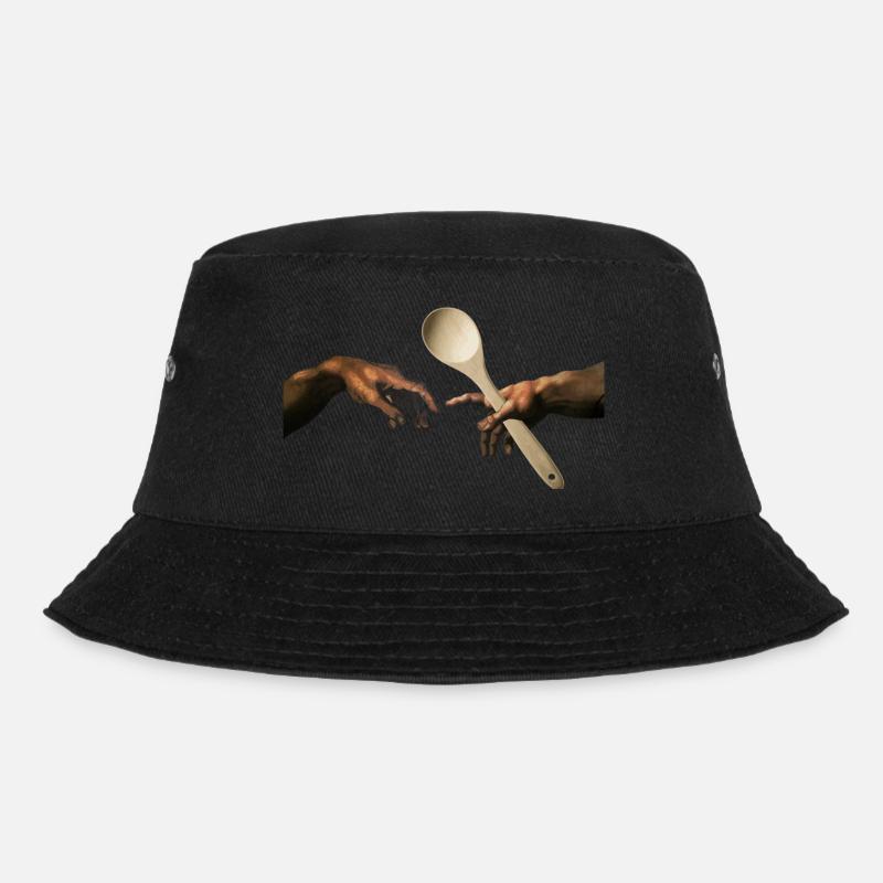 Michelangelo wooden spoon - Bucket Hat - black