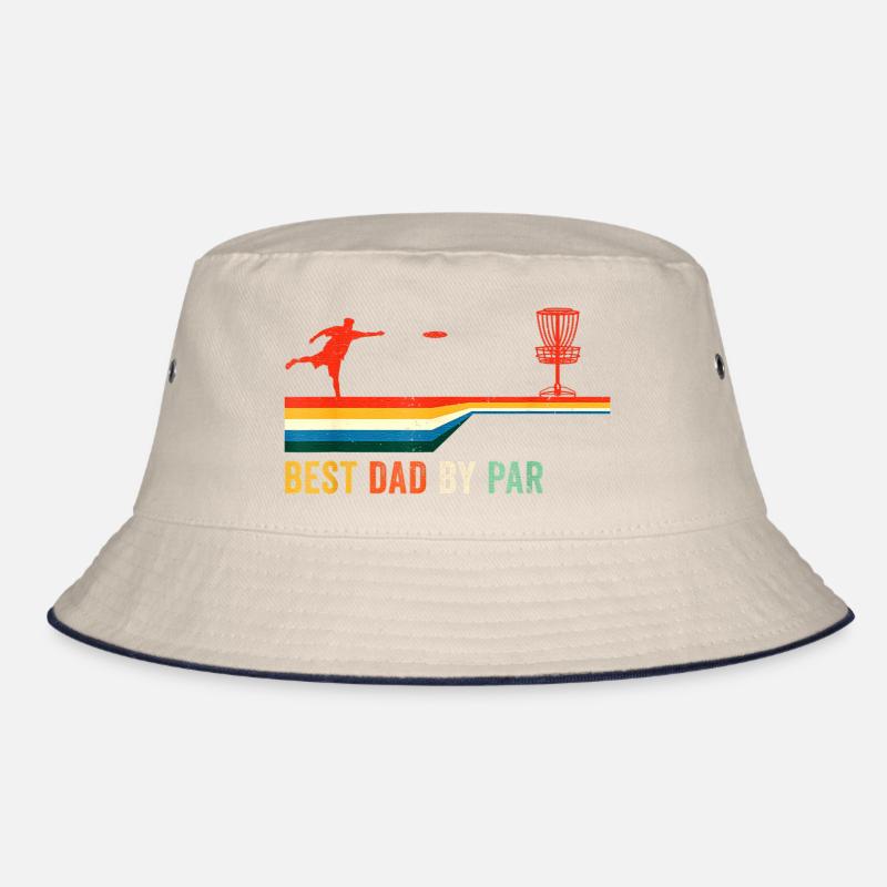 Best Dad By Par Disc Golf Golfing Golfer Gift Disk Bucket Hat