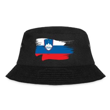 Slowenien Flagge Balkan Slowenische Fahne Vintage - Bucket Hat - Schwarz - Vorne - Lela (165cm)