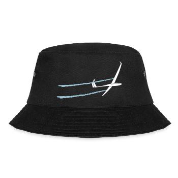 Segelflugzeug Segelfliegen Segelflieger Pilot - Bucket Hat - Schwarz - Vorne - Lela (165cm)