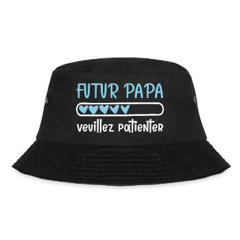 Futur papa, humour, annonce grossesse. - Bob - noir - Devant - Lela (165cm)