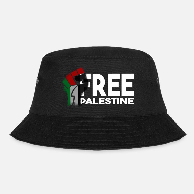 free palestine - Bucket Hat - black