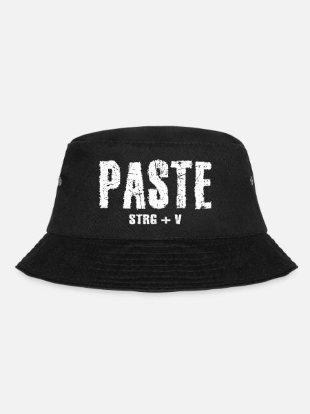 Paste Strg V Vater Sohn Mutter Tochter - Bucket Hat - Schwarz
