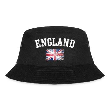 England-Ikone – Schwache britische Flagge - Bucket Hat - Schwarz - Vorne - Lela (165cm)