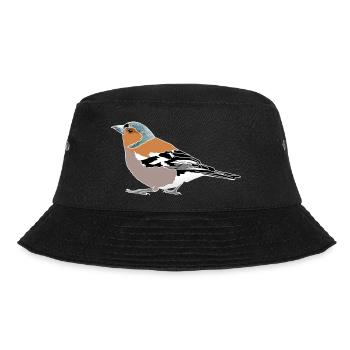 Chaffinch Illustration – Native Birds - Bucket Hat - black - Front - Lela (165cm)