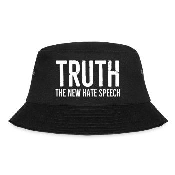 Wahrheit Die neue Hassrede - Bucket Hat - Schwarz - Vorne - Lela (165cm)