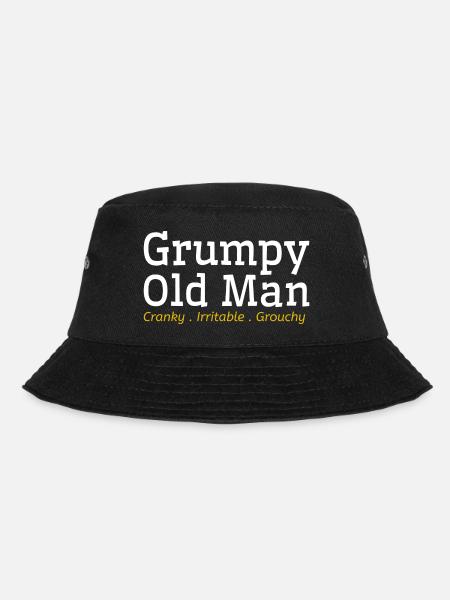 Grumpy Old Man - Bucket Hat - black