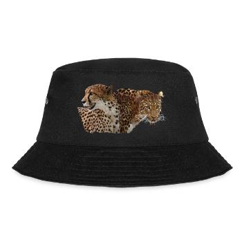 Leopard and cheetah - Bucket Hat - black - Front - Lela (165cm)