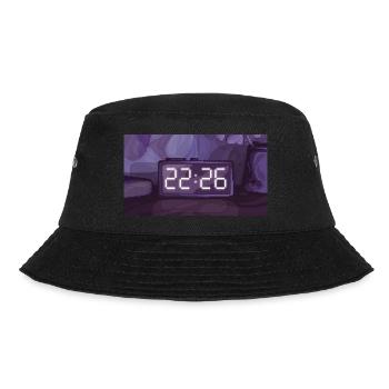 Pixel Art Time – 22:26 - Bucket Hat - black - Front - Lela (165cm)