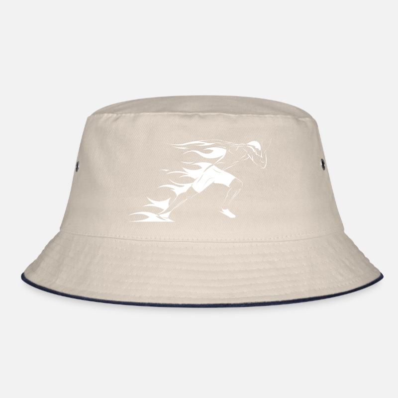 Athletics Sports Training Symbol Runner Graphic Bucket Hat