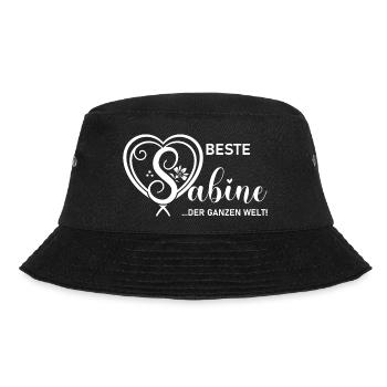 Beste Sabine Der Ganzen Welt - Sabine Shirt - Bucket Hat - Schwarz - Vorne - Lela (165cm)