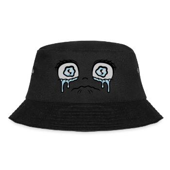 Sad crying girl face - Bucket Hat - black - Front - Lela (165cm)