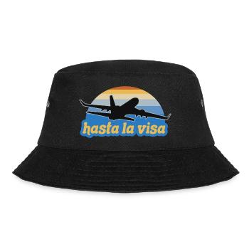 hasta la visa reisen flugzeug urlaub verreisen - Bucket Hat - Schwarz - Vorne - Lela (165cm)