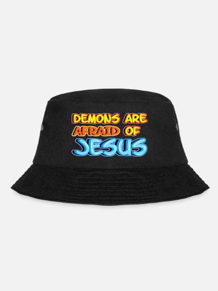 Jesus Christ Has Victory Over Demons - Bucket Hat - black