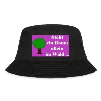Steht ein Baum allein im Wald - Bucket Hat - Schwarz - Vorne - Lela (165cm)