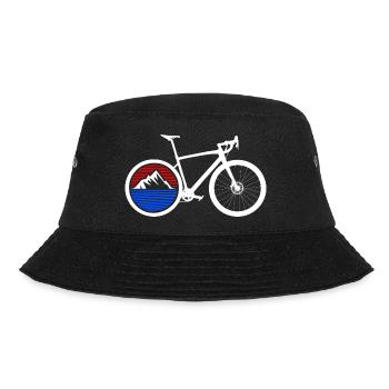 Gravel Bike Berg Rennrad Fahrrad lustiges Geschenk - Bucket Hat - Schwarz - Vorne - Lela (165cm)