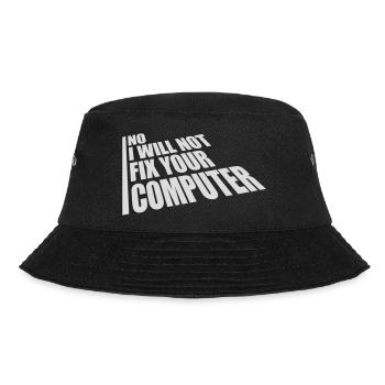 not fix your computer - Bucket Hat - Schwarz - Vorne - Lela (165cm)