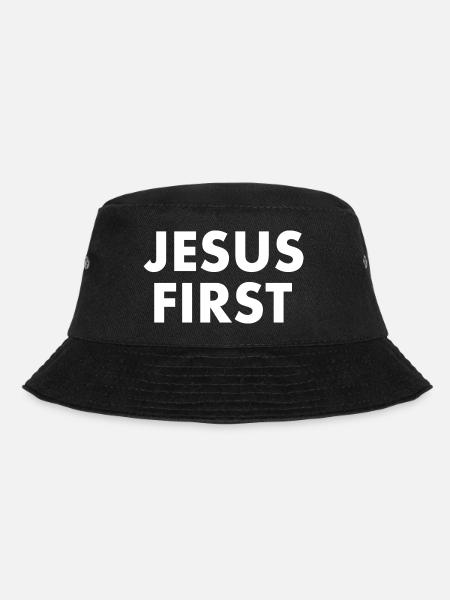 Jesus first - Bucket Hat - Schwarz
