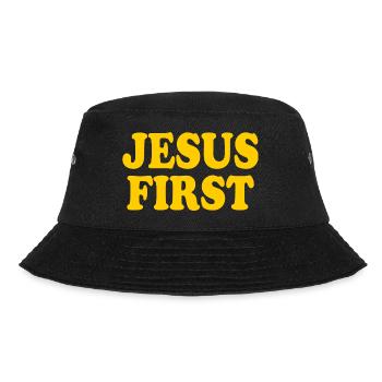 Jesus first - Bucket Hat - Schwarz - Vorne - Lela (165cm)