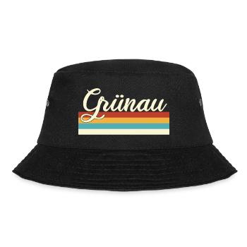 Grünau - Treptow - Köpenick - Berlin - Retro - Bucket Hat - Schwarz - Vorne - Lela (165cm)