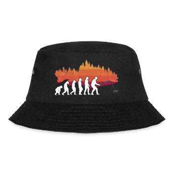 Fishing Evolution Dad Fisherman for Father's Day - Bucket Hat - Schwarz - Vorne - Lela (165cm)