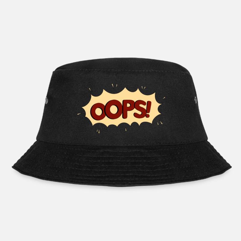 OOPS red - Bucket Hat - Schwarz