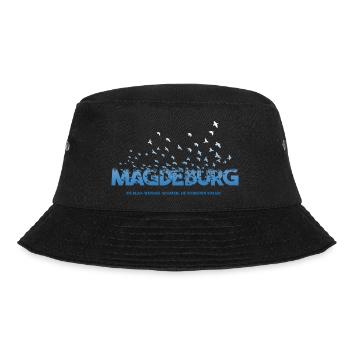 Magdeburgs blau-weiße Scharen Dunkel - Bucket Hat - Schwarz - Vorne - Lela (165cm)