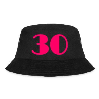 30 YEARS. 30TH ANNIVERSARY. BIRTHDAY 30 YEARS. 30 - Bucket Hat - black - Front - Lela (165cm)