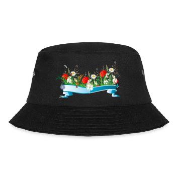 colorful spring meadow with flowers and insects - Bucket Hat - black - Front - Lela (165cm)