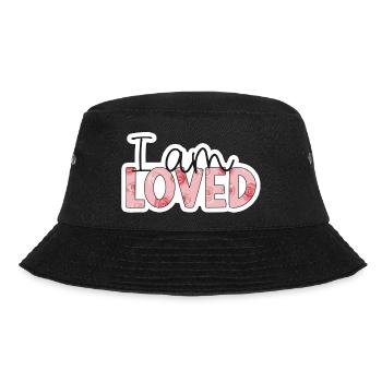 Positive Affirmation - i am loved - Bucket Hat - black - Front - Lela (165cm)