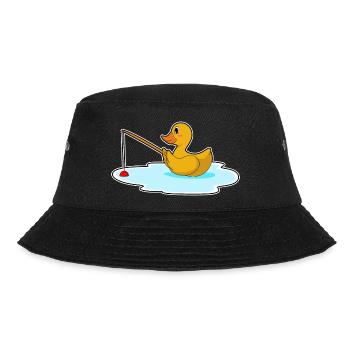 Duck Angler Fishing Rod Fishing - Bucket Hat - black - Front - Lela (165cm)