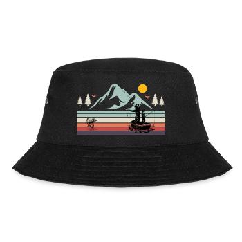 Gift fishing fishing fisherman fishing landscape - Bucket Hat - black - Front - Lela (165cm)