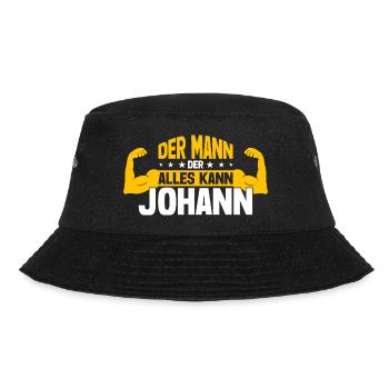 Johann Der Mann Der Alles Kann Vorname Johann - Bucket Hat - Schwarz - Vorne - Lela (165cm)