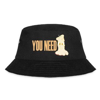 DU BRAUCHST - Bucket Hat - Schwarz - Vorne - Lela (165cm)