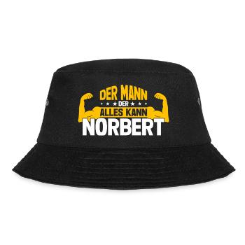 Norbert Der Mann Der Alles Kann Vorname Norbert - Bucket Hat - Schwarz - Vorne - Lela (165cm)