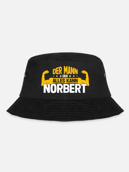 Norbert Der Mann Der Alles Kann Vorname Norbert - Bucket Hat - Schwarz