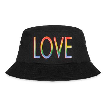 LIEBE ZU FARBEN - Bucket Hat - Schwarz - Vorne - Lela (165cm)