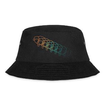 Niedliches Retro-Schaf - Bucket Hat - Schwarz - Vorne - Lela (165cm)