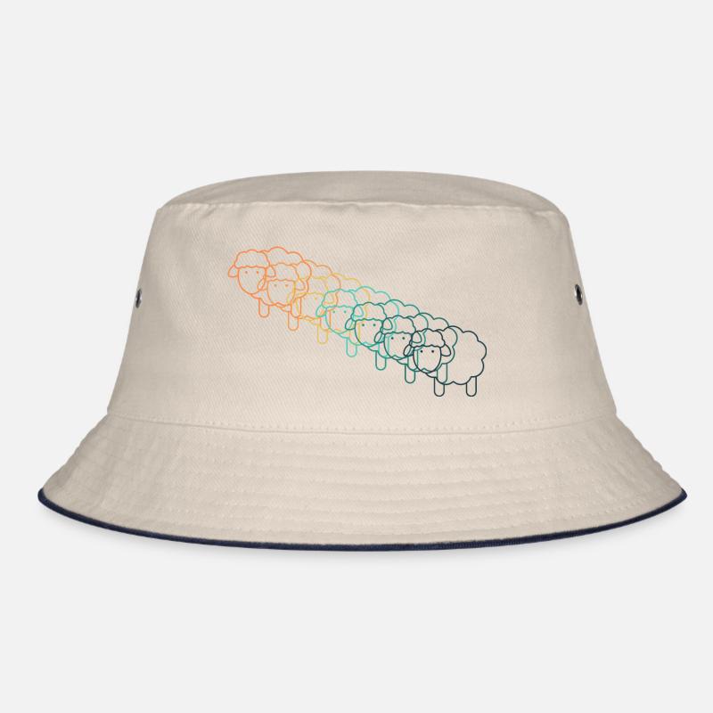 Cute retro sheep Bucket Hat