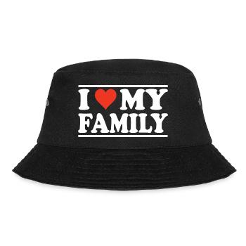 J’aime ma famille - design familial cool - Bob - noir - Devant - Lela (165cm)