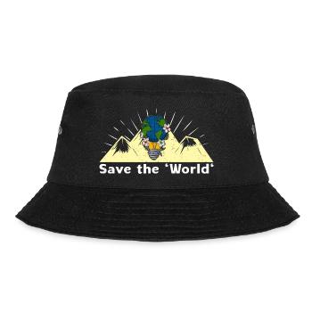 Save the world Umweltschutz Berge Lampe Erde - Bucket Hat - Schwarz - Vorne - Lela (165cm)