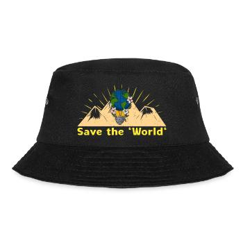 Save the world Umweltschutz Berge Lampe Erde - Bucket Hat - Schwarz - Vorne - Lela (165cm)